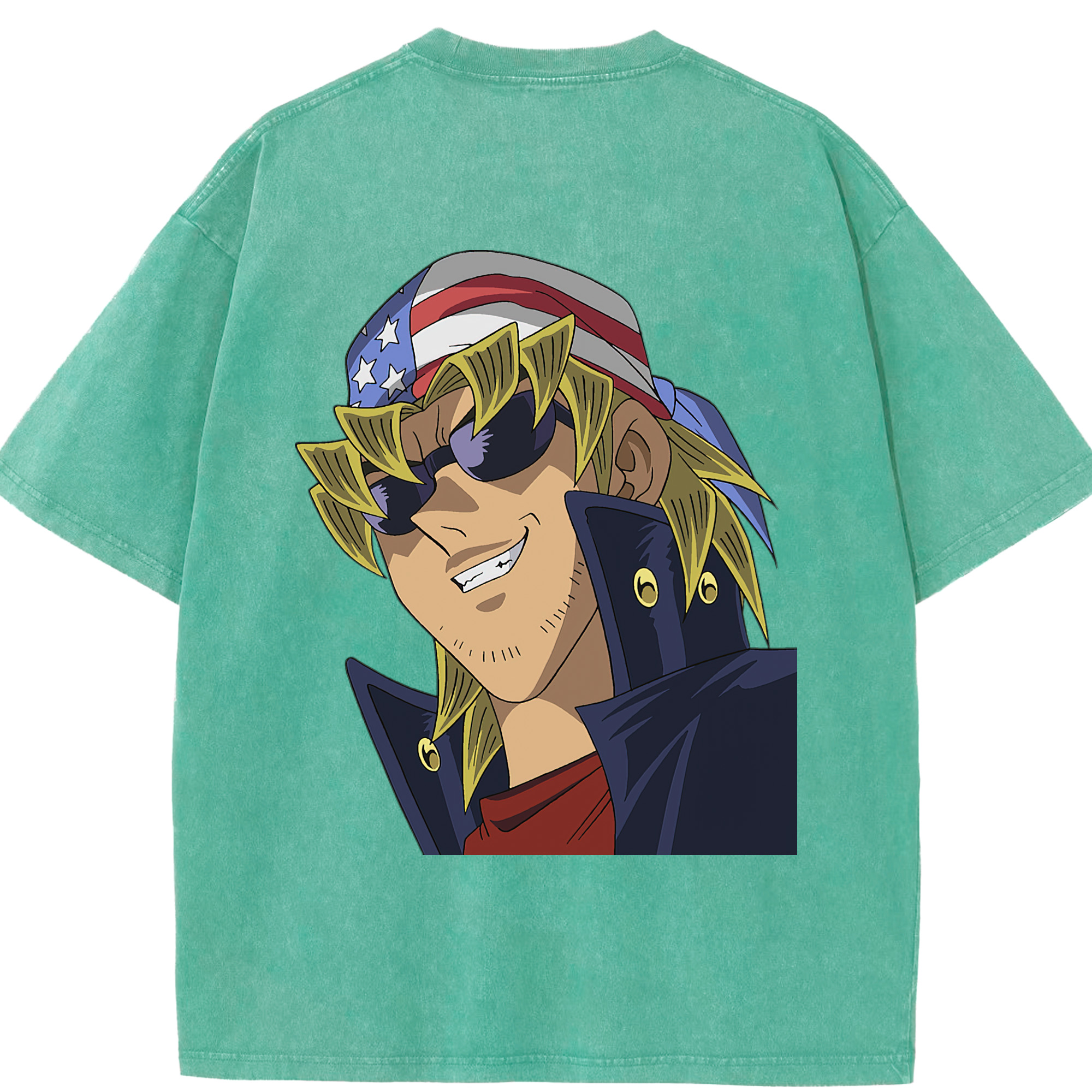 （画像用） 遊☆戯☆王 Yu-Gi-Oh! 綿100% ヴィンテージ風 半袖Tシャツ（背面プリント）